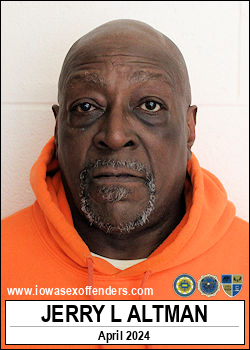ALTMAN, JERRY LEE WHEREABOUTS UNCONFIRMED<br/>FORT DODGE, Iowa, 50501<br/><span class=text-danger>06/02/2025 04:00 pm</span>