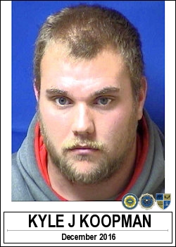 KOOPMAN, KYLE JAMES <span class=text-danger>02/24/2020 05:00 pm</span>