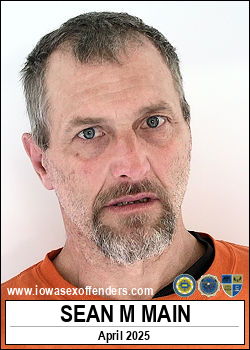 MAIN, SEAN MICHAEL 515 WATER ST<br/>SIOUX CITY, Iowa, 51101<br/><span class=text-danger>06/02/2025 04:00 pm</span>