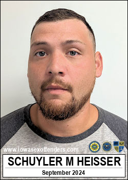 HEISSER, SCHUYLER MITCHELL LEE 316 S CENTRAL ST<br/>CARSON, Iowa, 51525<br/><span class=text-danger>06/02/2025 04:00 pm</span>