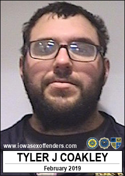 COAKLEY, TYLER JAMES <span class=text-danger>08/19/2019 05:00 pm</span>